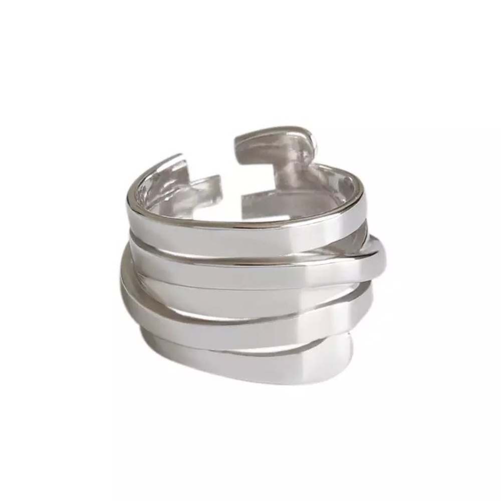 925 Sterling Silver Layered Ring